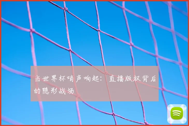 当世界杯哨声响起：直播版权背后的隐形战场